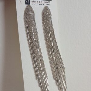 Elegant Women's Silver Dangle Earrings